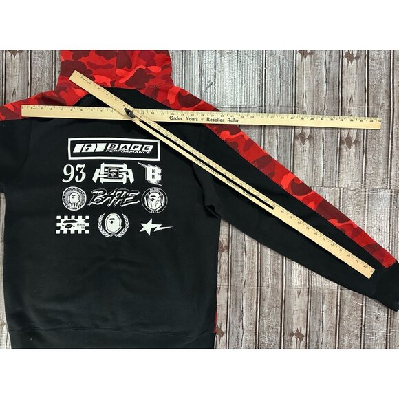 A Bathing Ape BAPE FW19 pullover Hoodie color Red Camo size XL - Picture 7 of 8